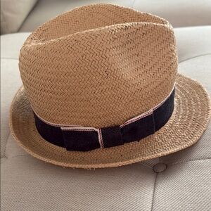Banana Republic Tan Straw Fedora